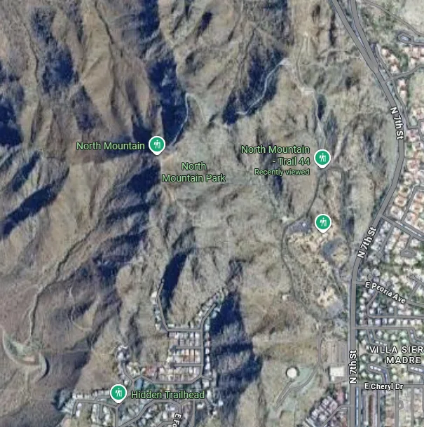 Map of the North Mountain trailhead